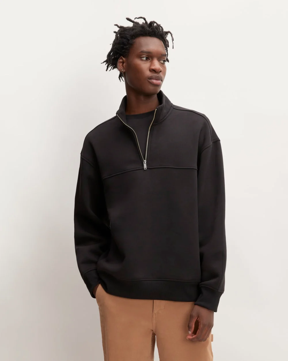 The ReTrack Fleece Half-Zip | Black