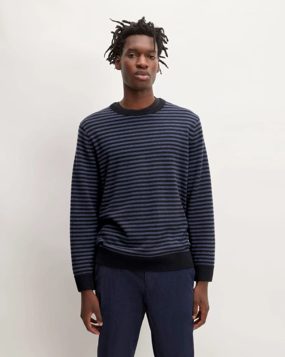 The Grade-A Cashmere Crew | Indigo / Dark Navy