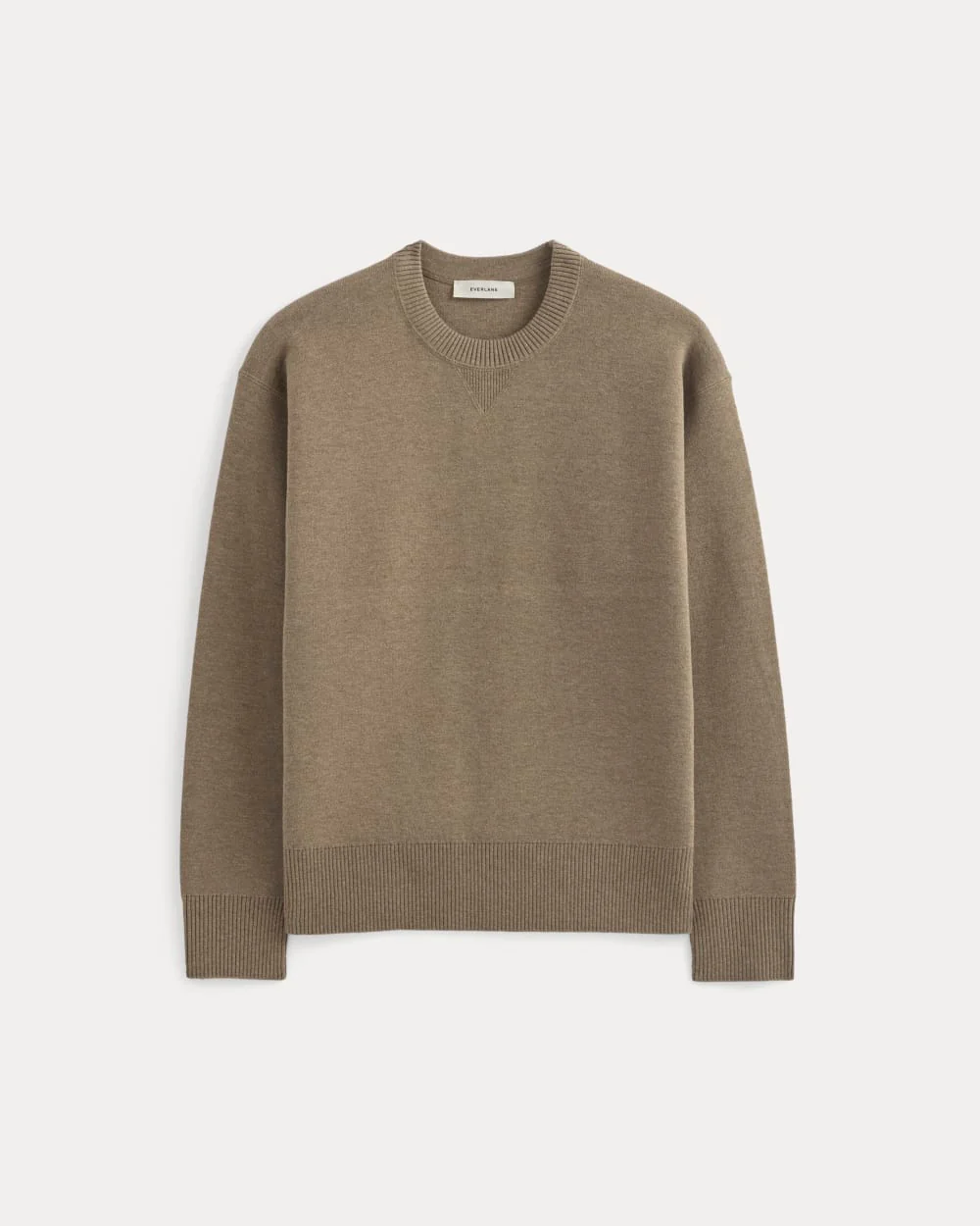 Luxe Merino Double-Knit Sweater | Taupe Melange