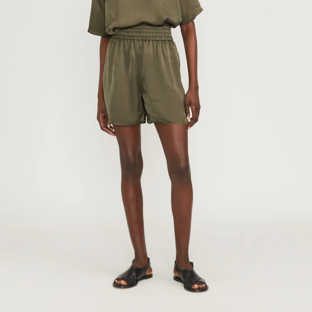 The Satin Pull-On Short | Kalamata