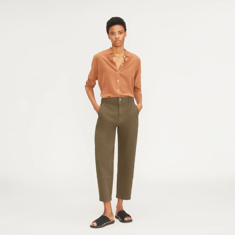 The Utility Barrel Pant | Dark Moss | Regular