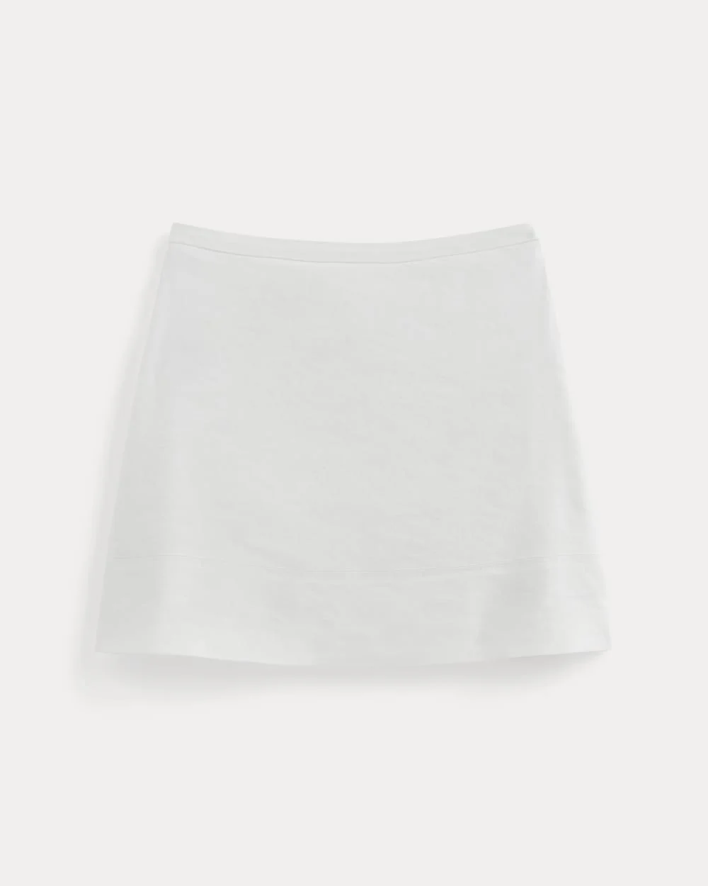 The Mini Skirt in Stretch Linen | White