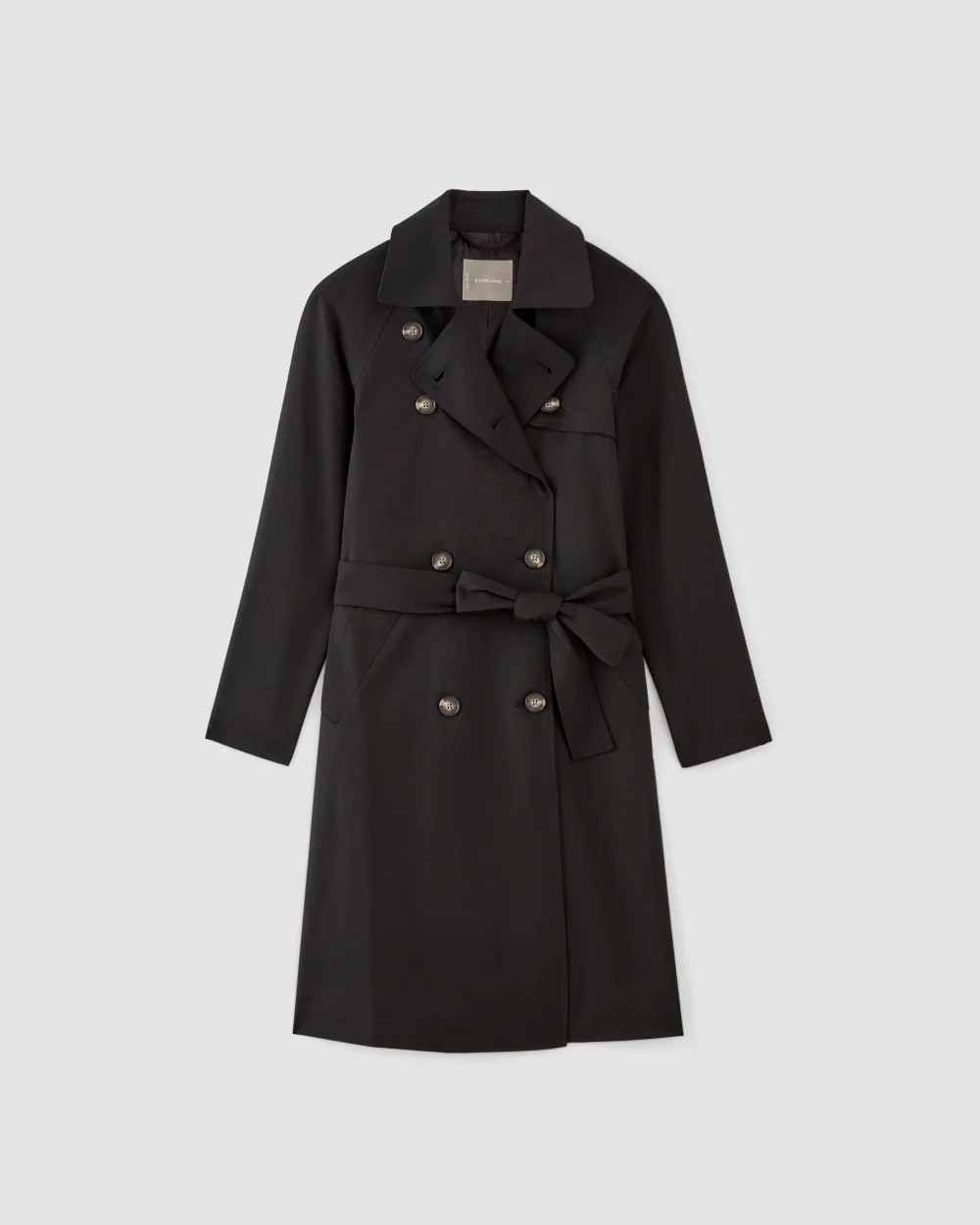 The Italian Wool Modern Trench | Black