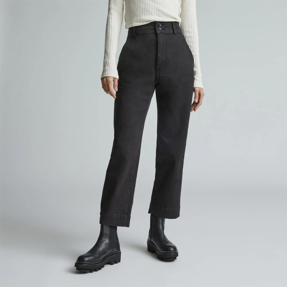 The Organic Straight-Leg Pant | Black