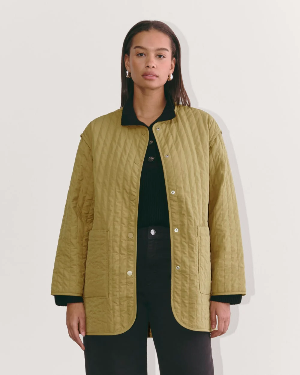 The Midi Quilted Liner | Fennel Seed