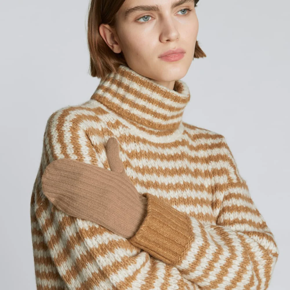 The Cashmere Mittens | Light Camel