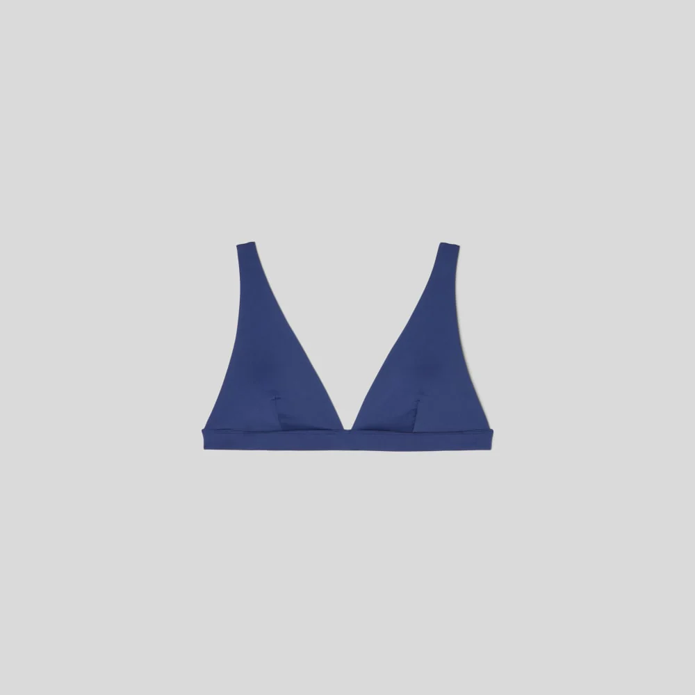 The ReNew Plunge Triangle Top | Navy