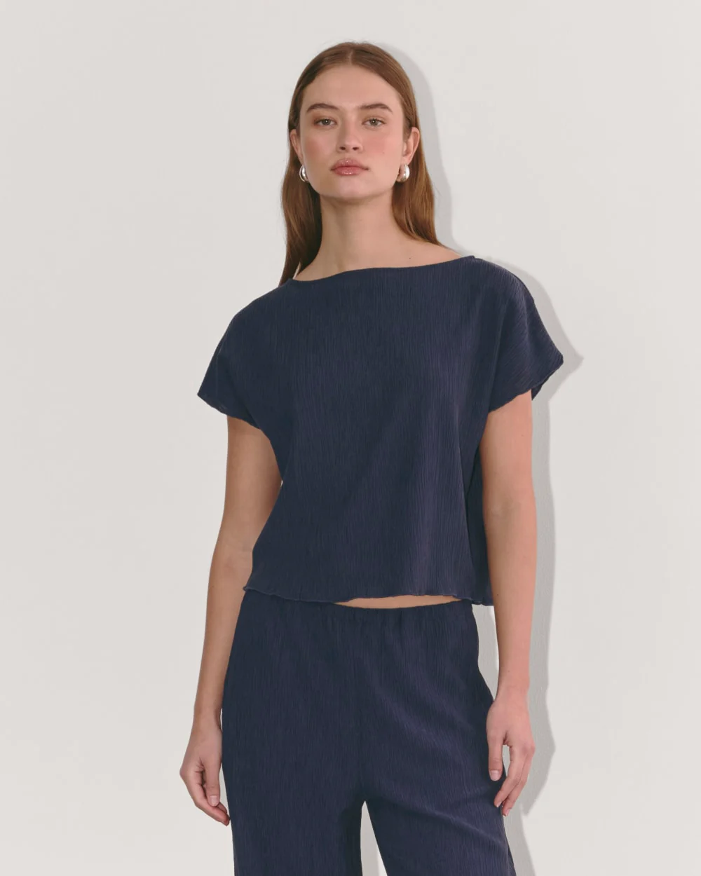 The Crinkle Top | Navy