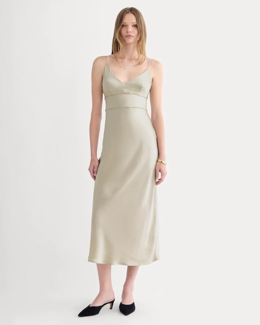 Bias Cut Slip Dress in Silk Charmeuse | Peyote