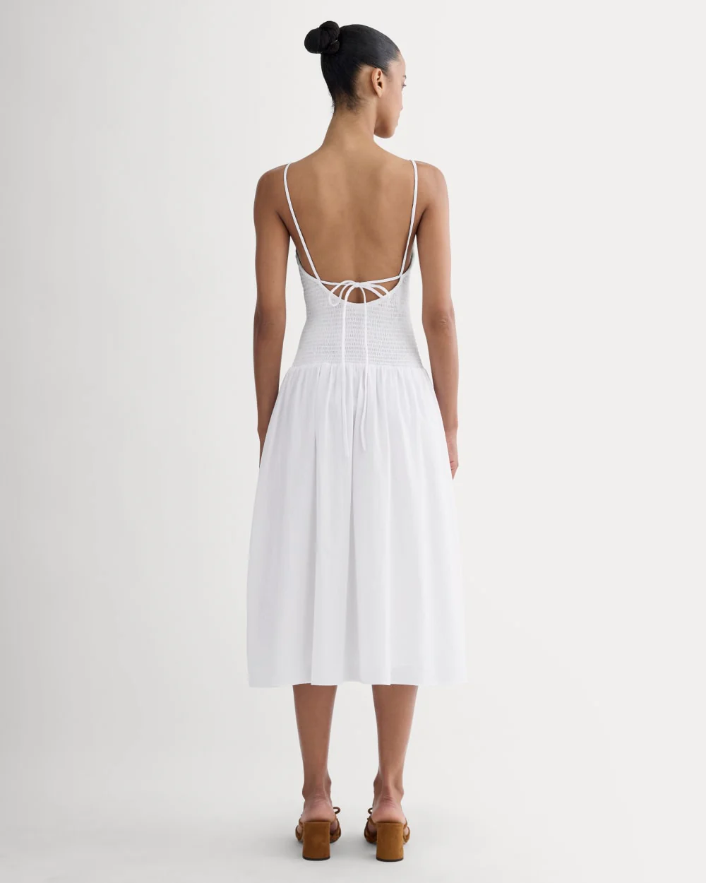 The Gauze Open-Back Dress | White