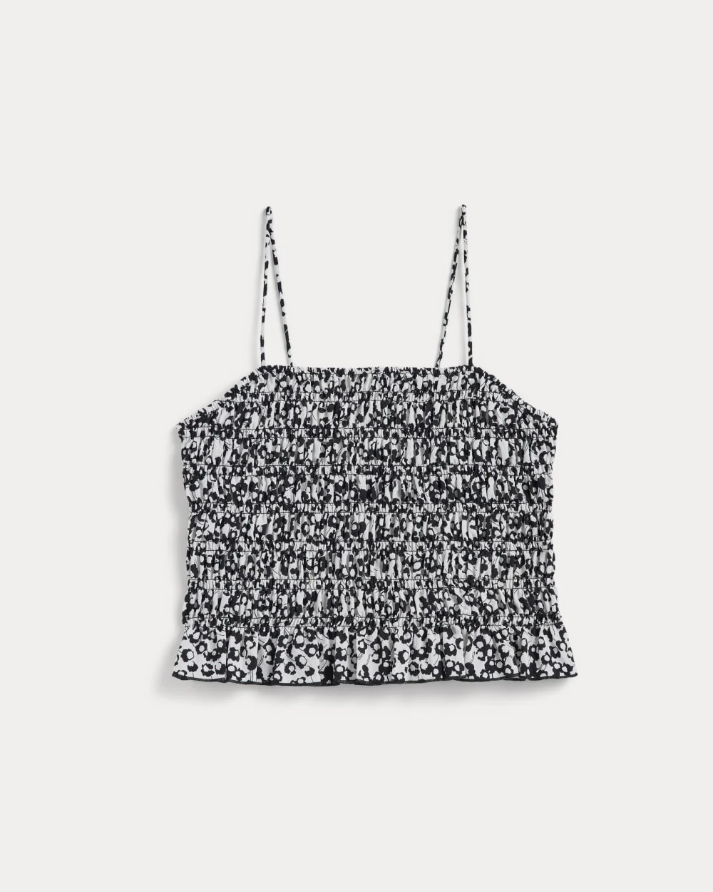 The Smocked Tank | Bone / Black Floral