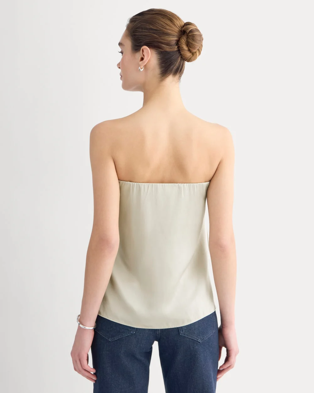 Thin Strap Cami in Silk Charmeuse | Peyote