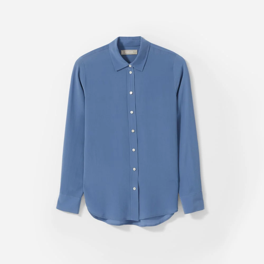 The Must-Have Shirt in Washable Silk | French Blue