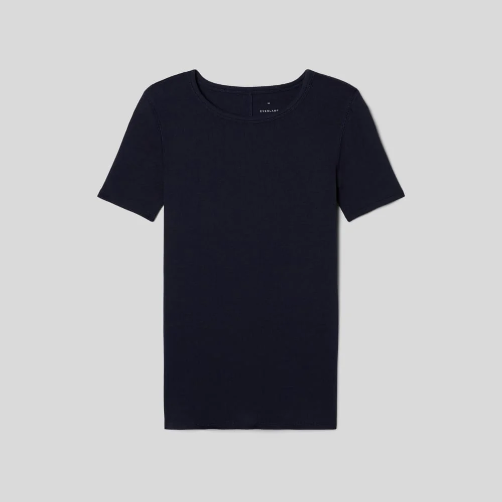 The Luxe Rib Crew | Navy