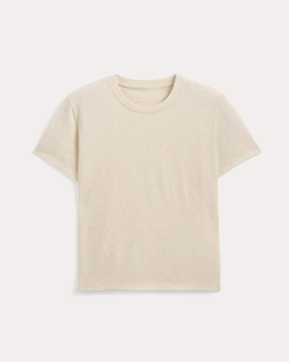 The Box-Cut Tee in Essential Cotton | Heathered Oat | No Pocket