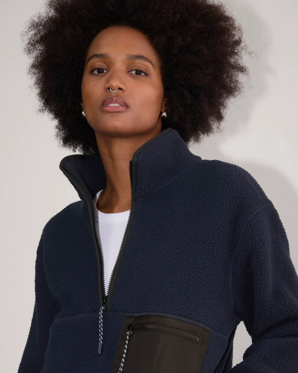 The ReNew Fleece Oversized Half-Zip | Navy