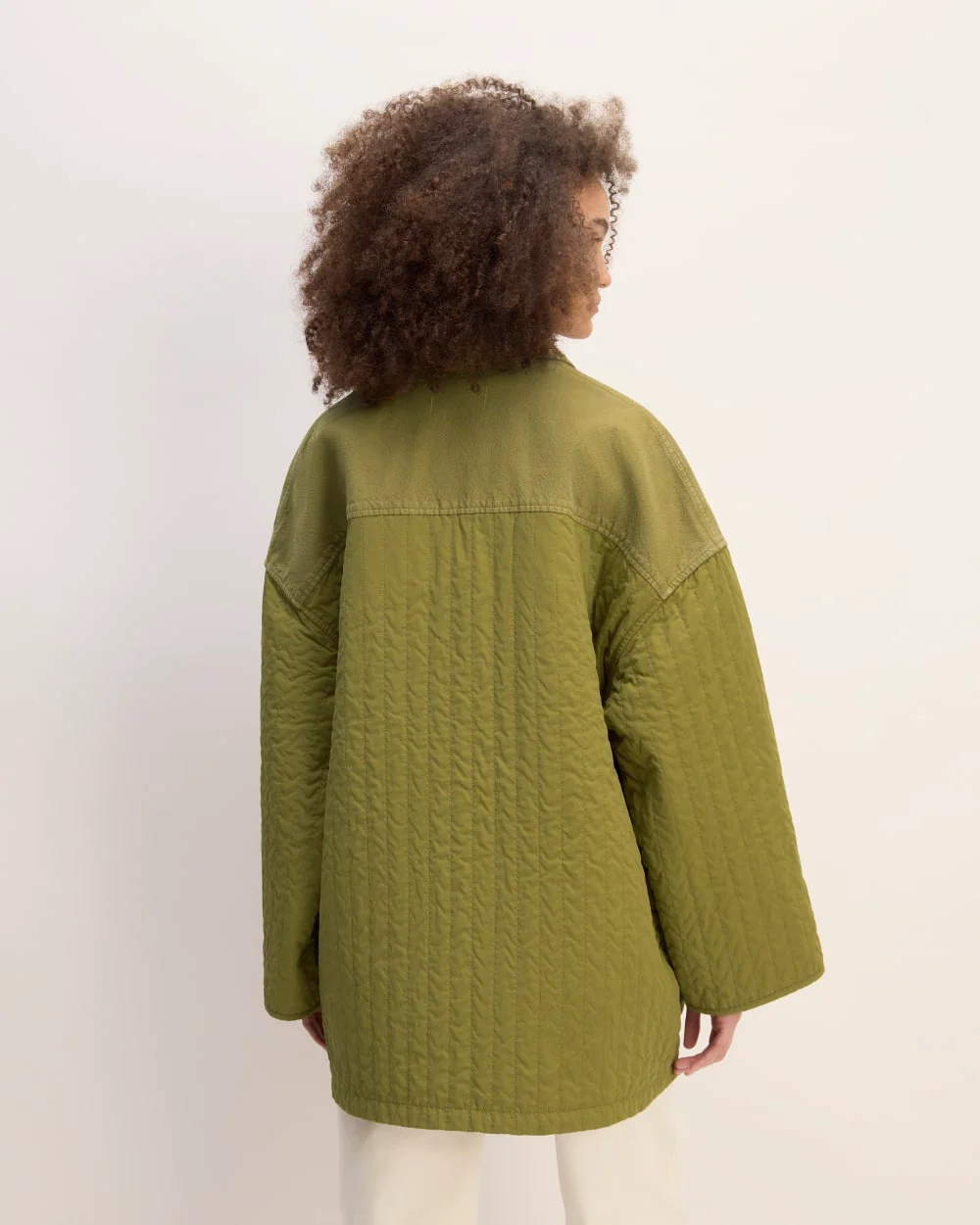 The Everlane x Marques' Almeida Canvas Patchwork Jacket | Moss Green