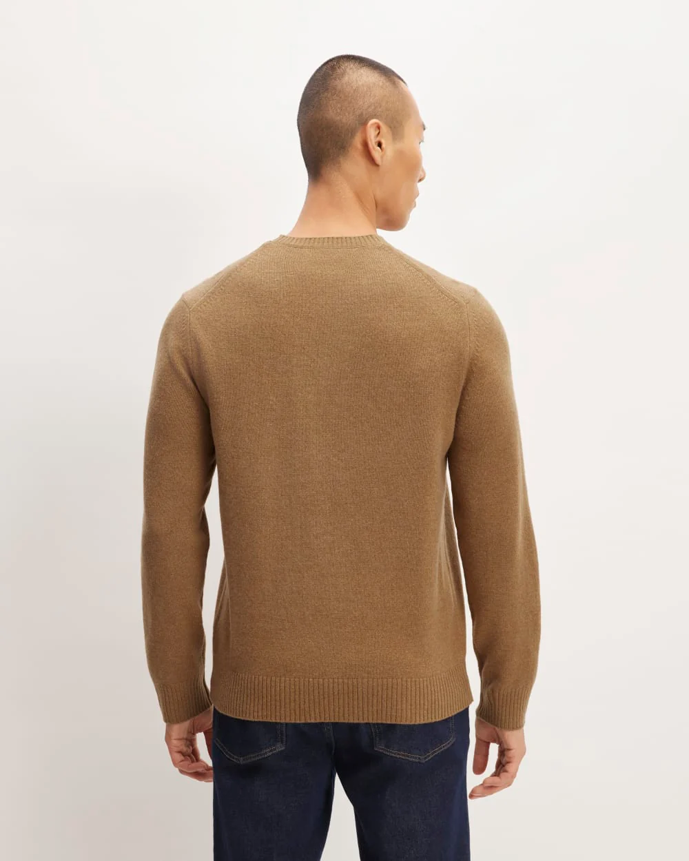 The Premium Merino Crew Neck Sweater | Deep Camel