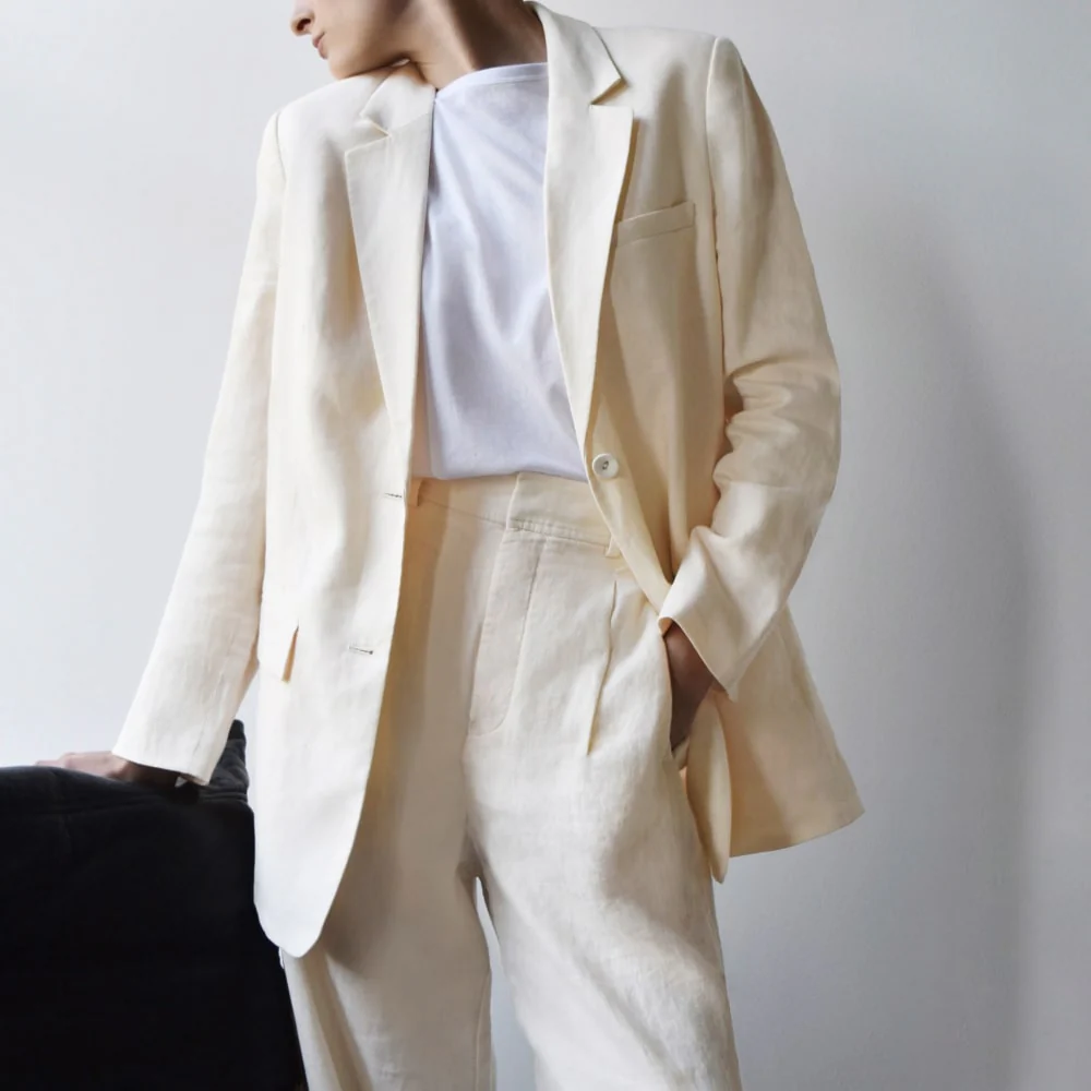 The Oversized Blazer in Linen | Canvas