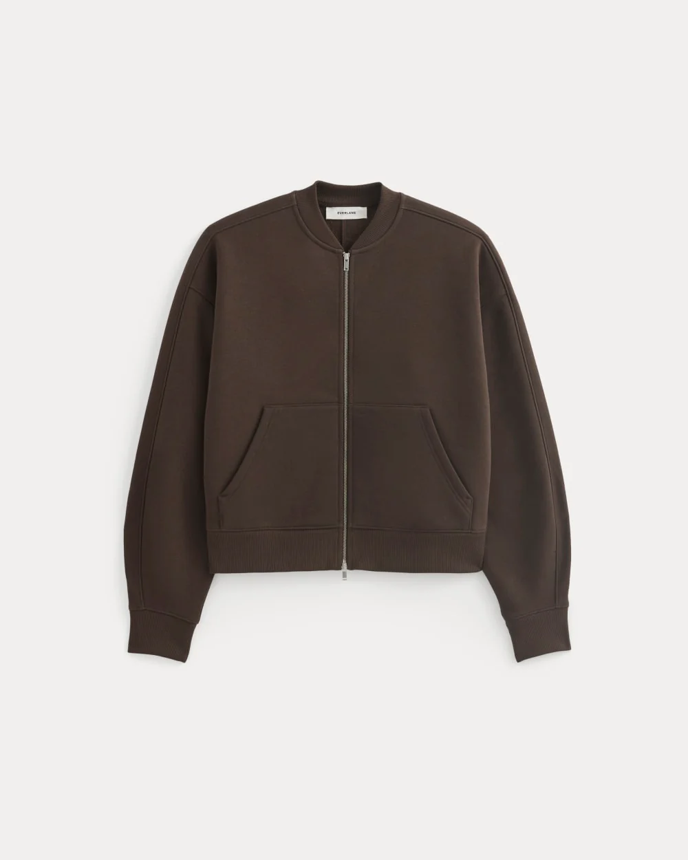 Luxe Fleece Bomber Jacket | Dark Chocolate