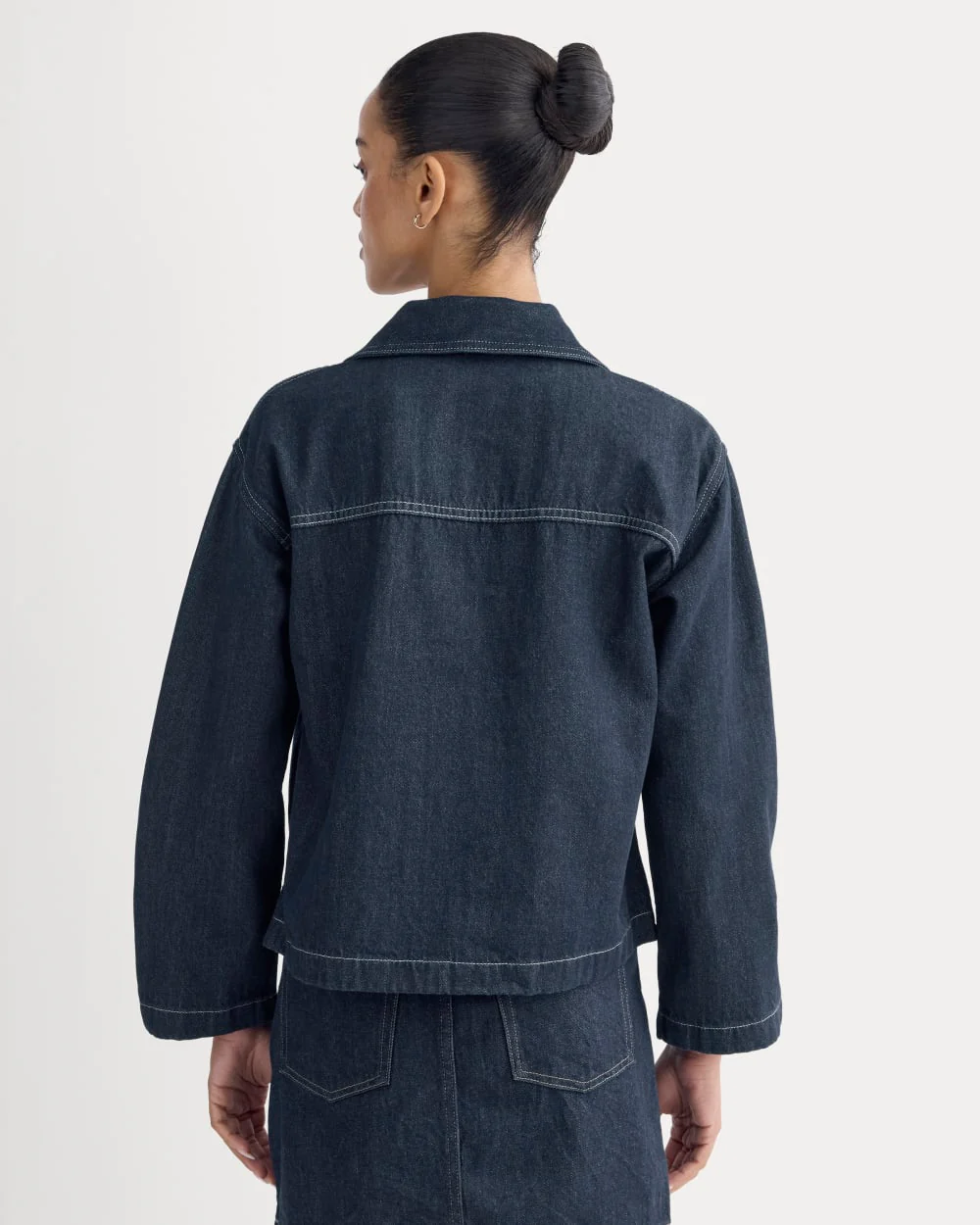 The Cropped Denim Tunic | Tungsten Rinse