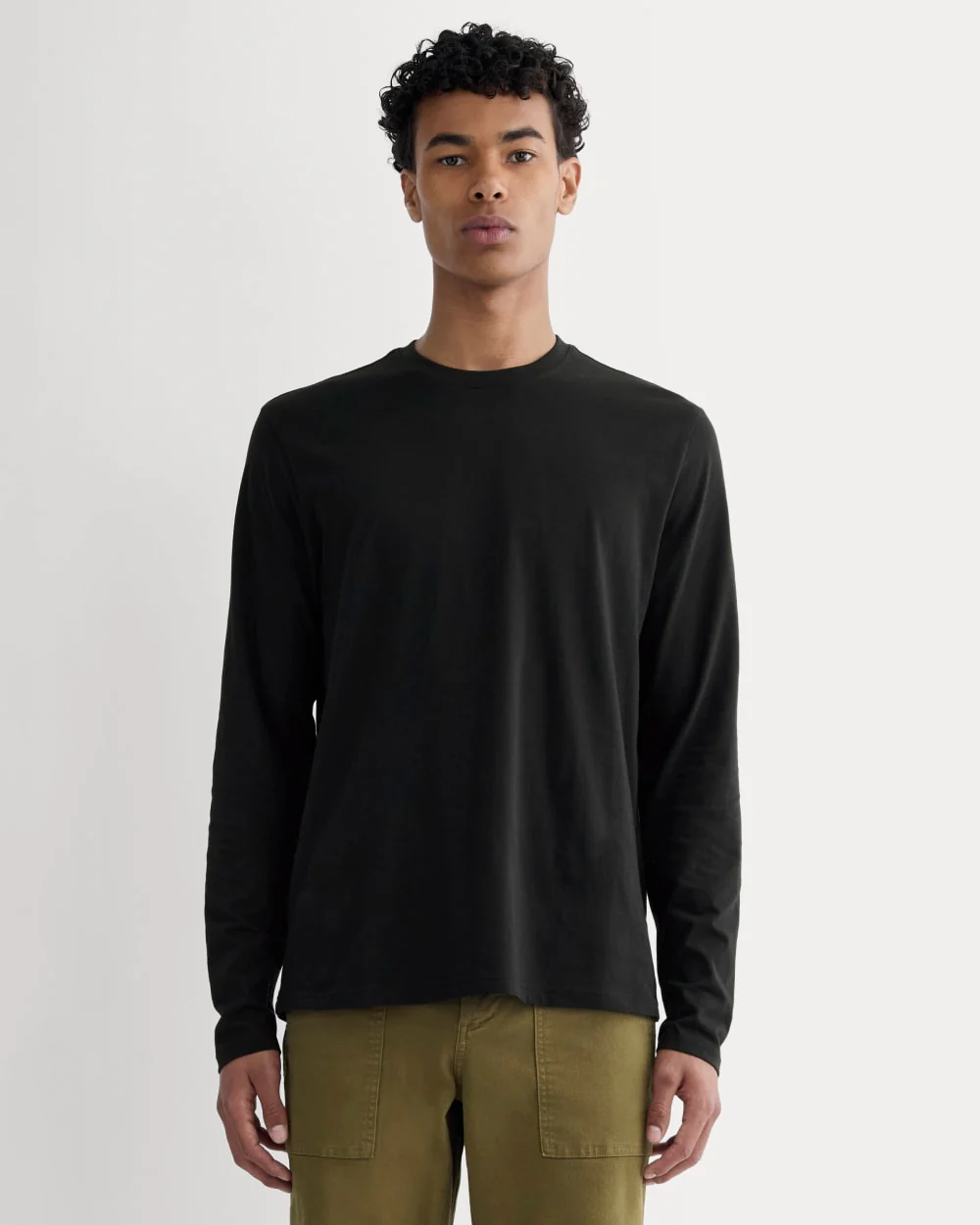 The Essential Organic Long-Sleeve Tee | Black