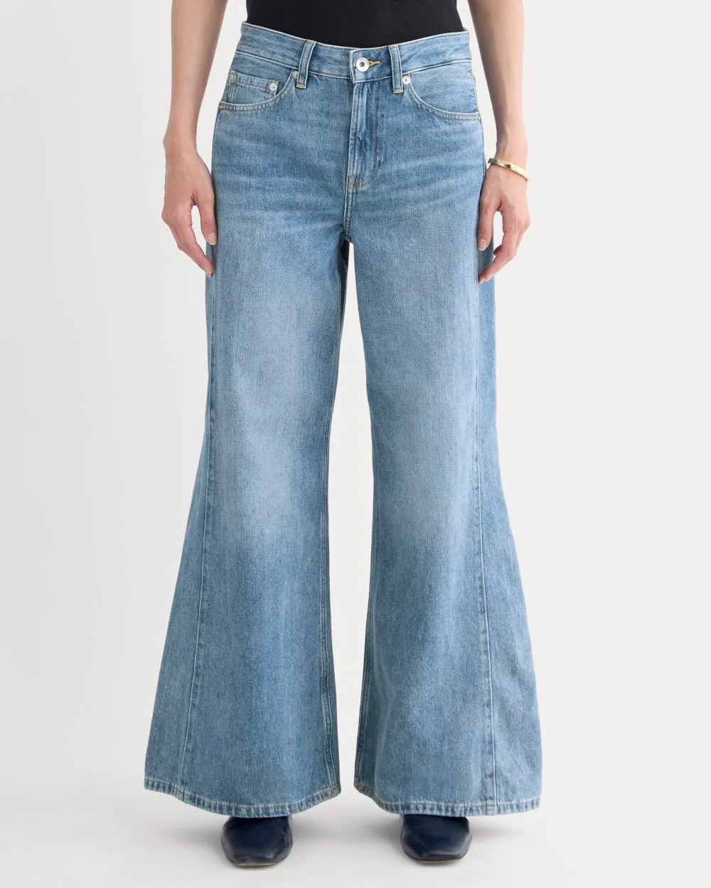 Paneled Ultra Wide-Leg Jean | Tungsten Scratch