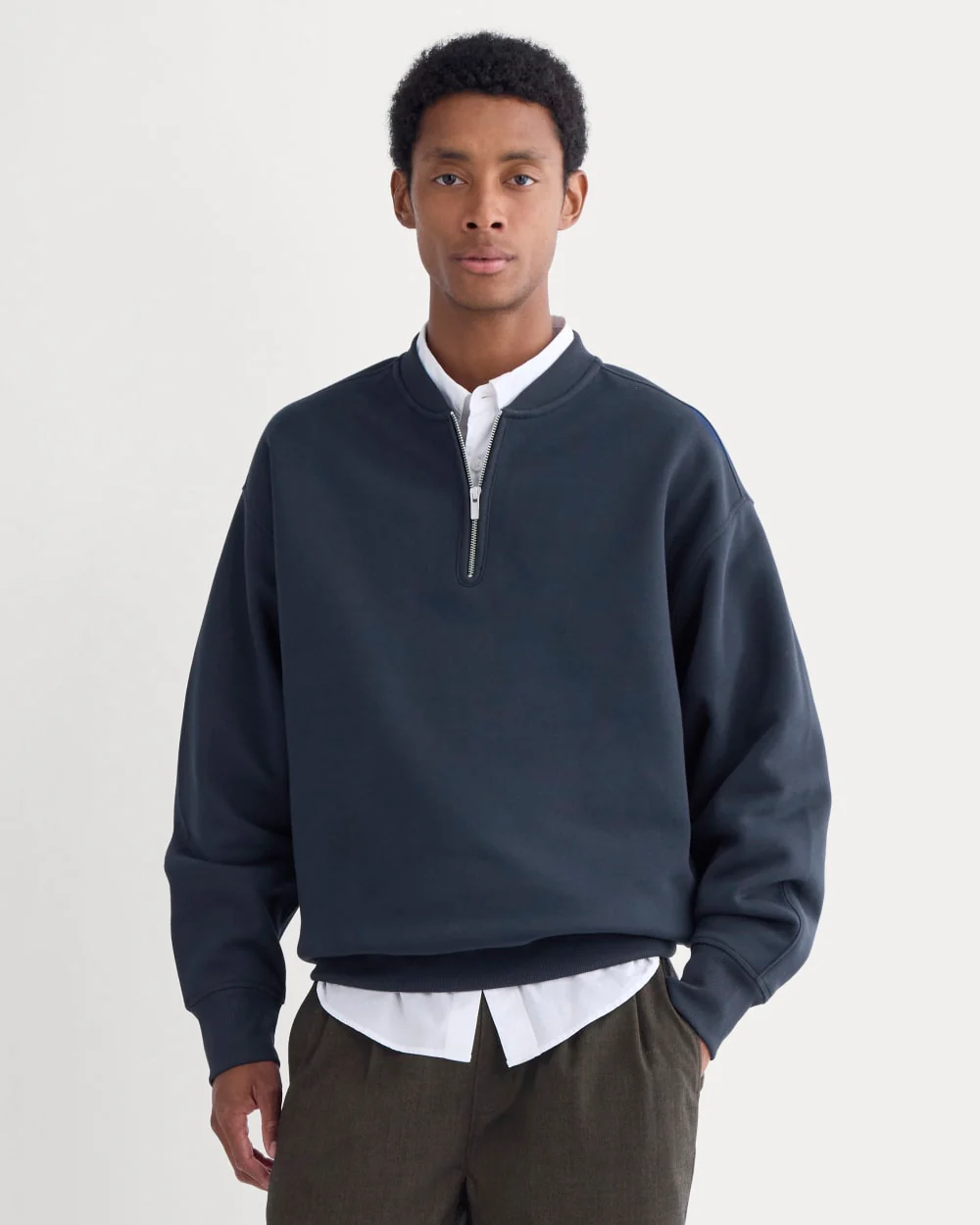 Luxe Fleece Half-Zip Pullover | Deep Navy