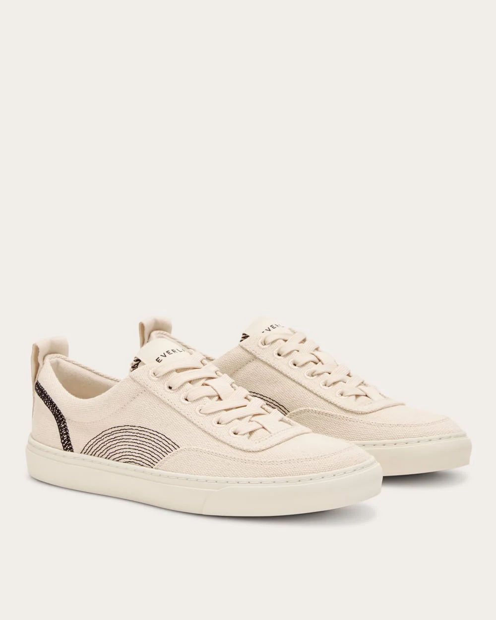 The Tread-Bare Sneaker | Natural Canvas / Black