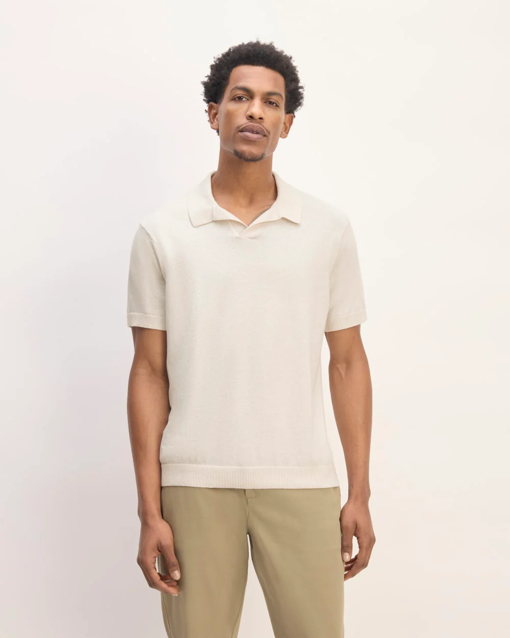 The No-Sweat Polo | Heathered Canvas