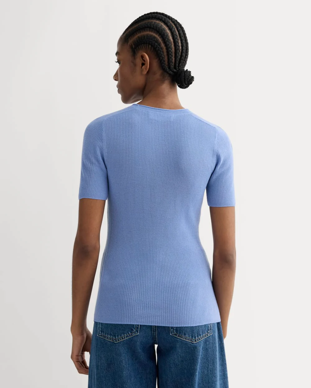 The Sweater Tee in Ultrasoft Merino | Bluebell