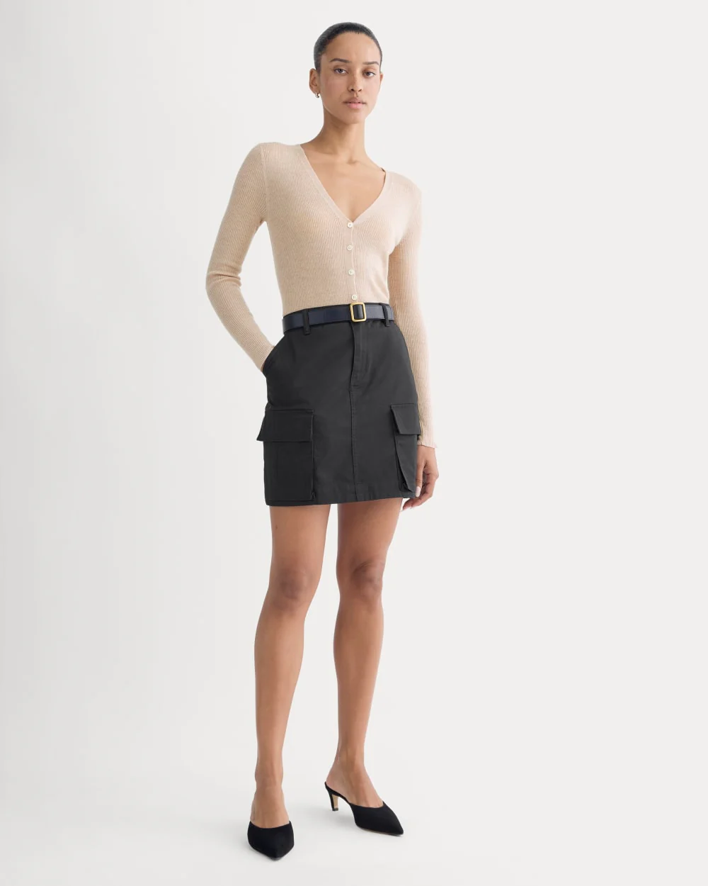 The Cardigan in Ultrasoft Merino | Pale Blush