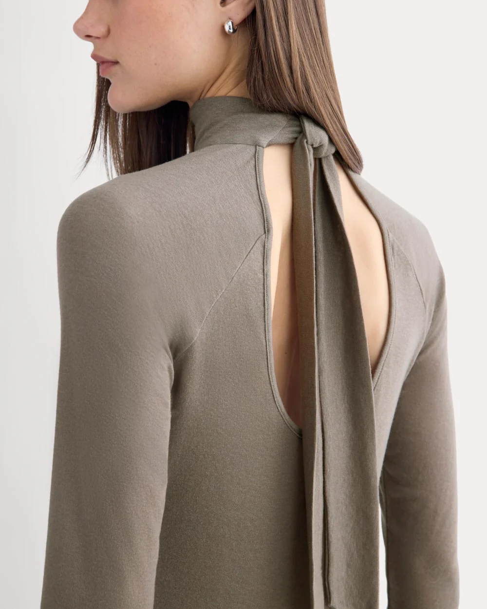 Tie-Neck Top in Butterluxe | Taupe
