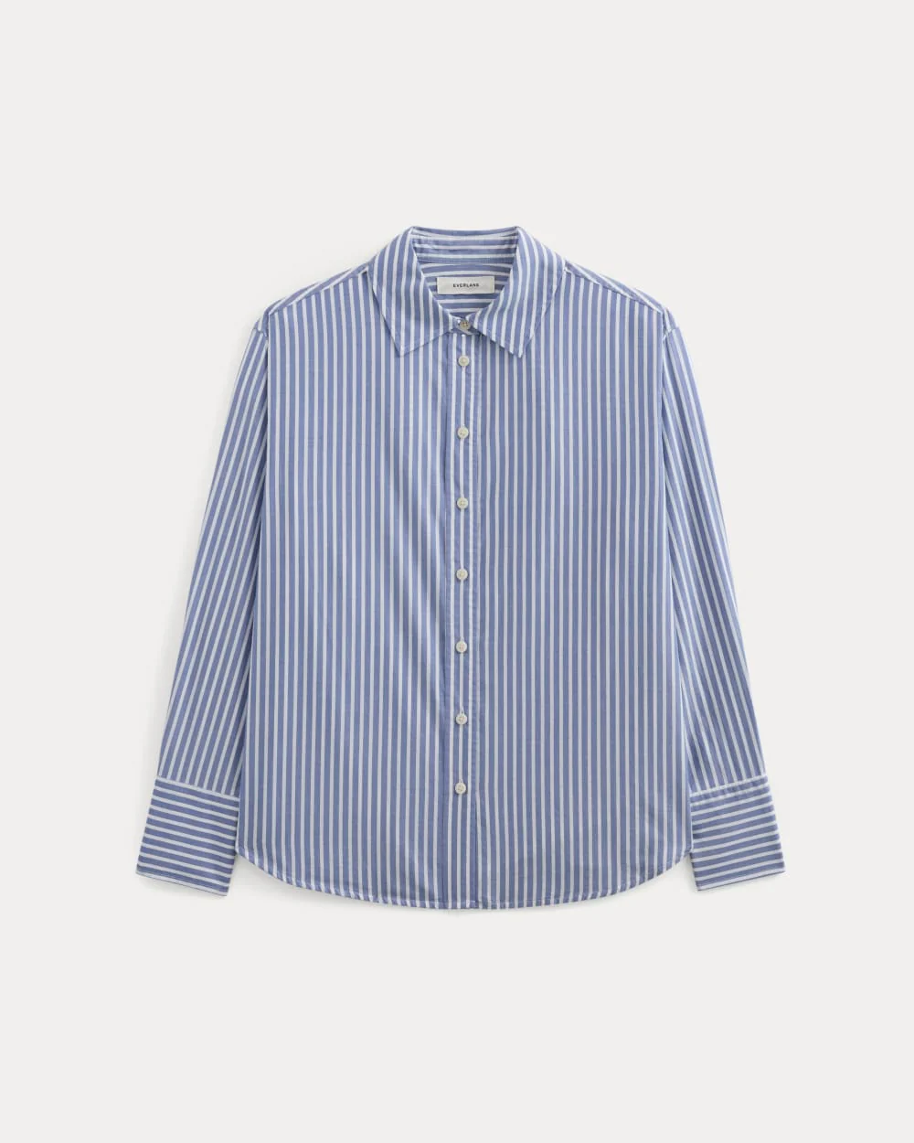 Everyday Shirt in Silky Cotton | Bone / Mazarine Blue