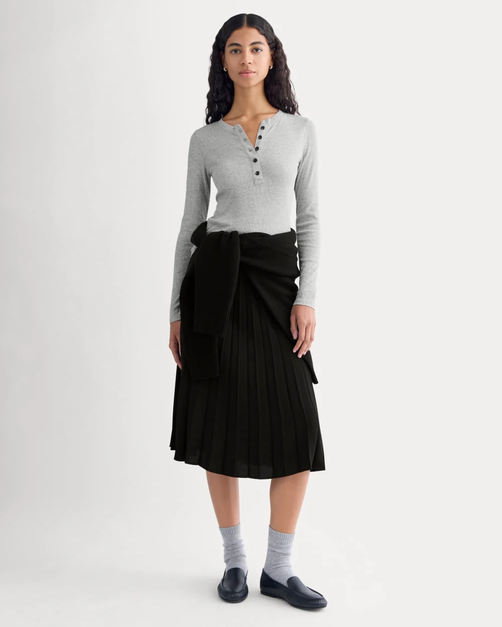 The Luxe Rib Henley | Classic Heather Grey