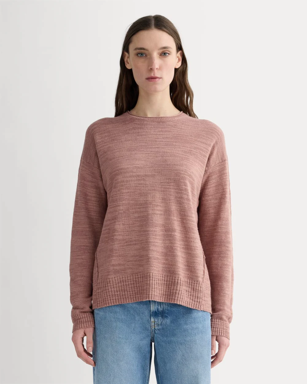 The Slouch Sweater in Cotton Linen | Rose Dusk