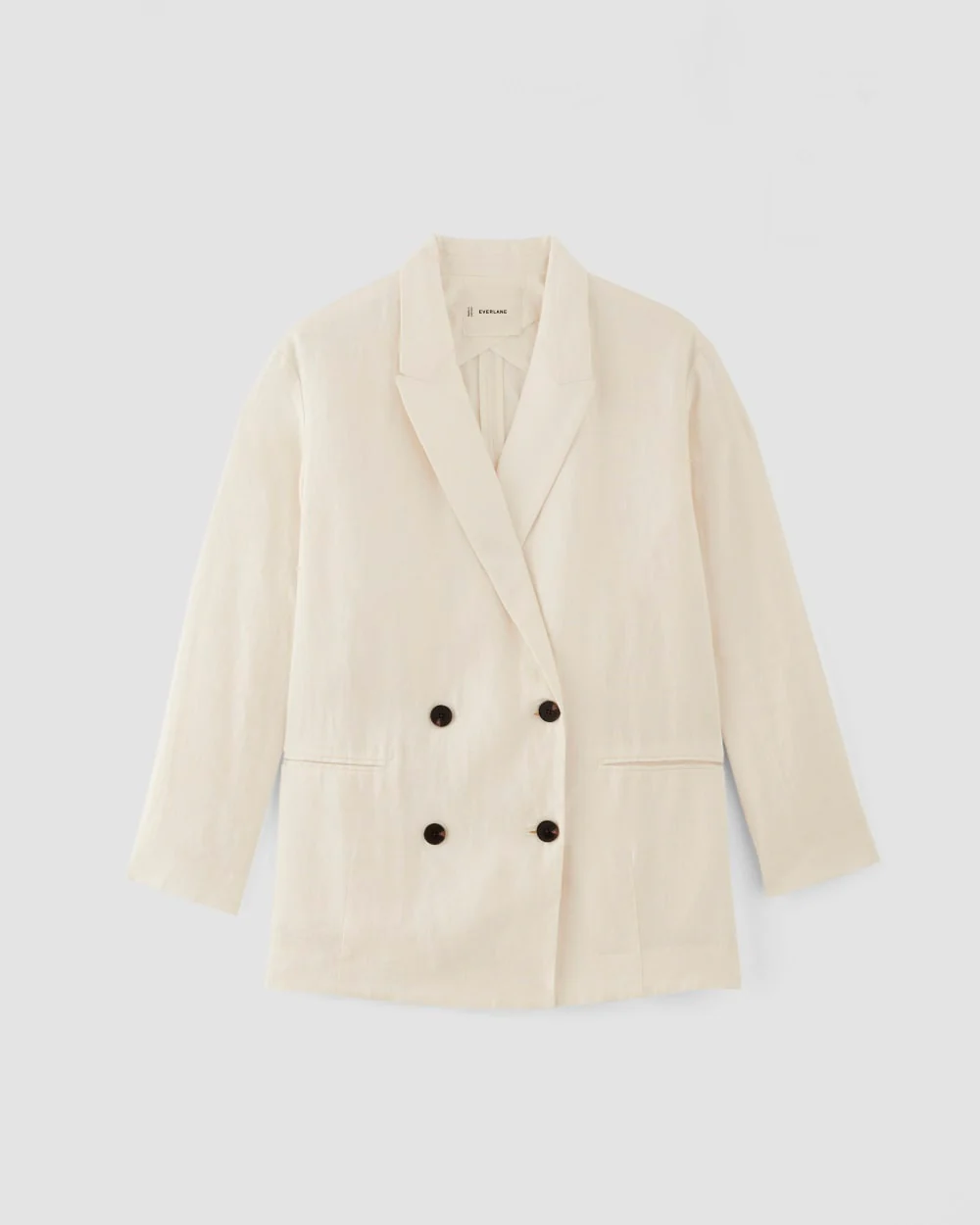 The Linen Double Breasted Blazer | Bone