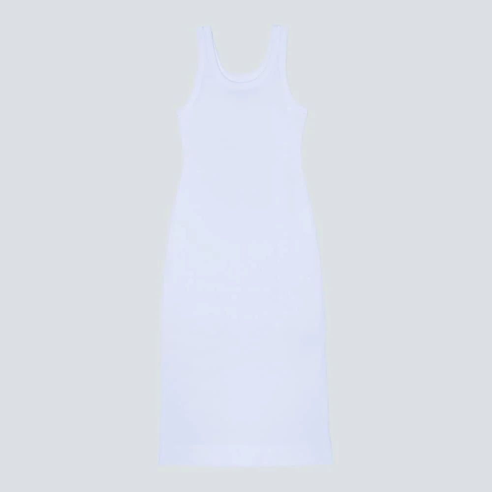 The ’90s Rib Dress | White
