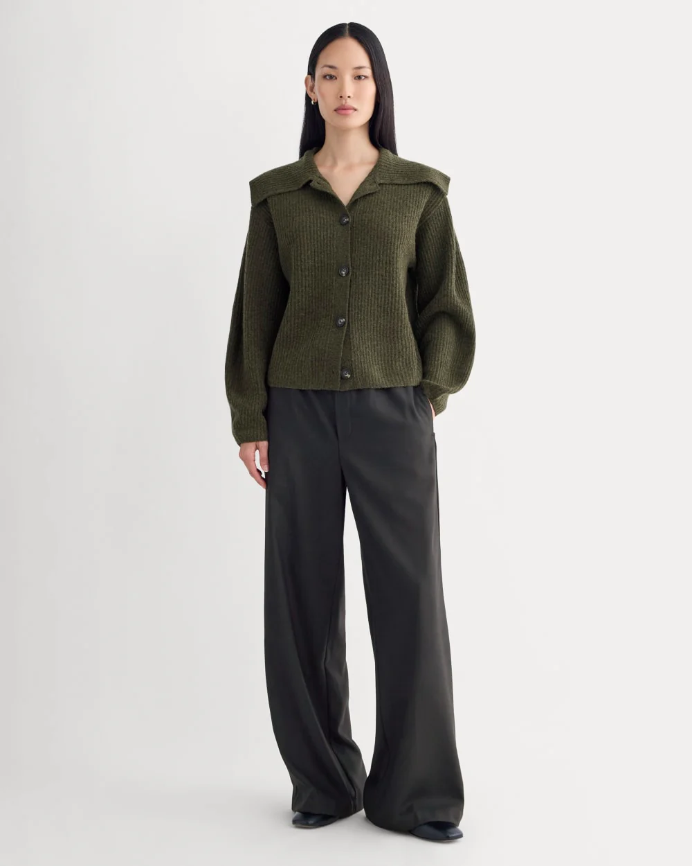 Fisherman Cardigan in Wool Cashmere | Heather Beech