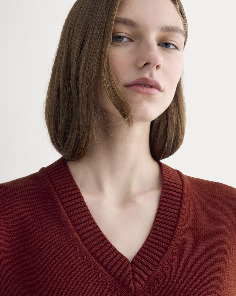 The Boxy Vest in Everyday Cotton | Merlot