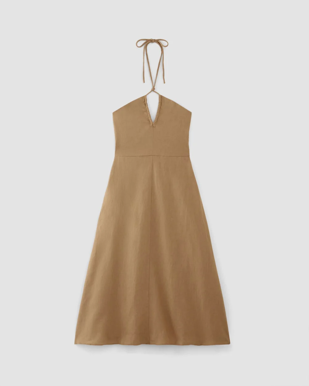 The Linen Halter-Neck Dress | Tiger's Eye