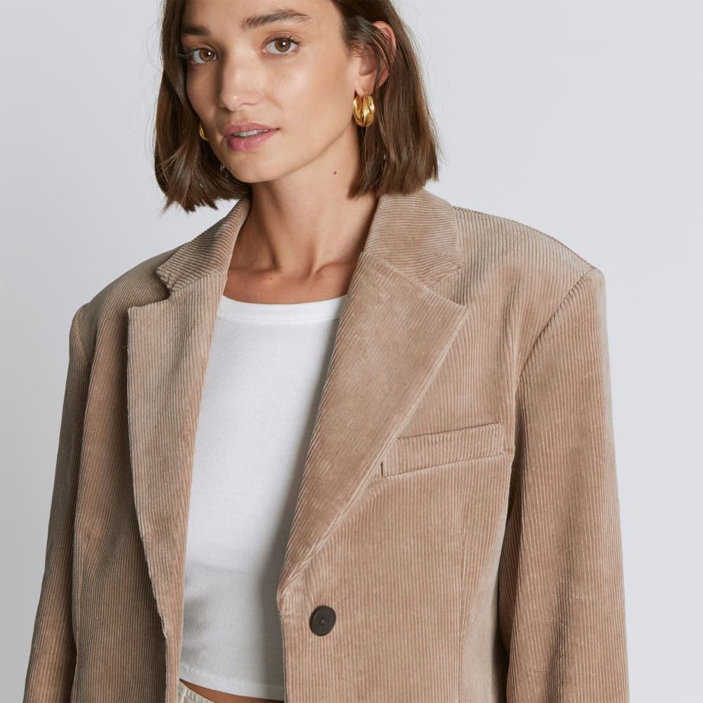 The Corduroy ’80s Blazer | Taupe Grey