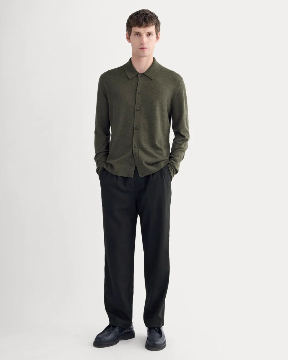 Ultrasoft Button-Down Sweater | Heather Beech