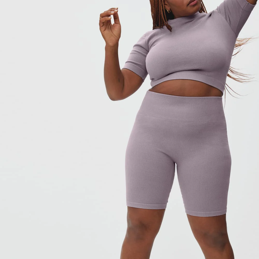 The Seamless Bike Short | Dusty Lavender