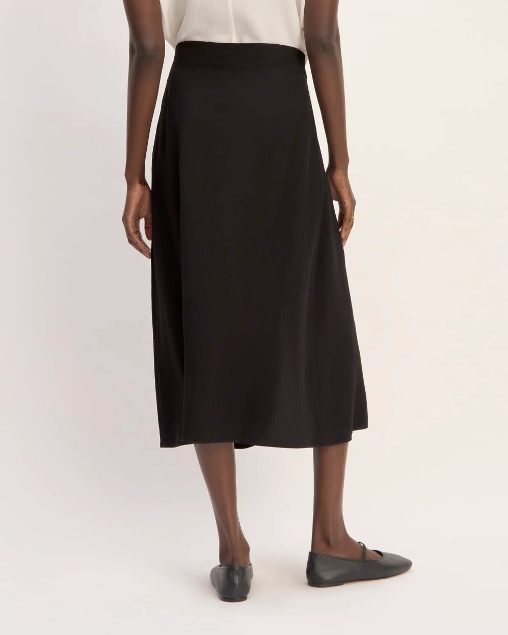 The Mini Jacquard Stripe Slip Skirt | Black