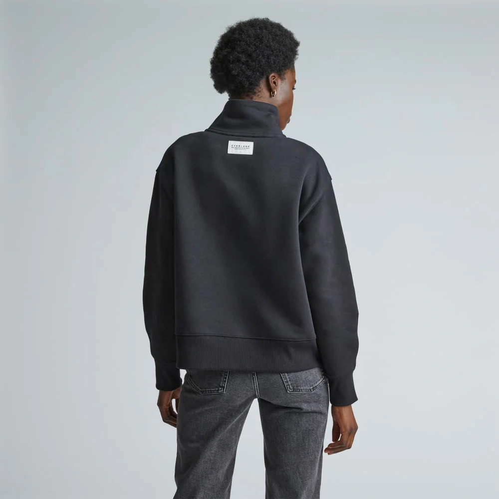 The ReTrack Half-Zip Sweatshirt | Black