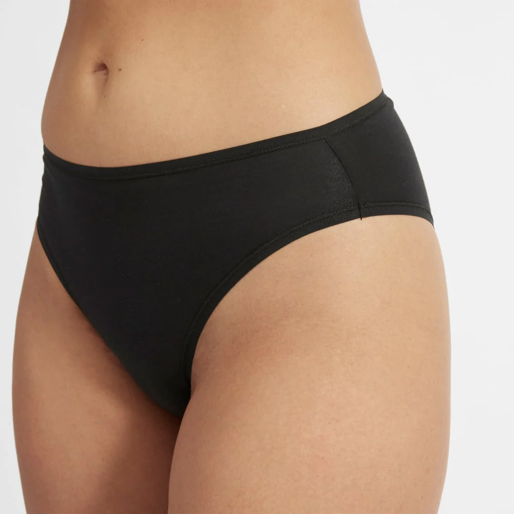 The Cotton High-Rise Bikini | Black