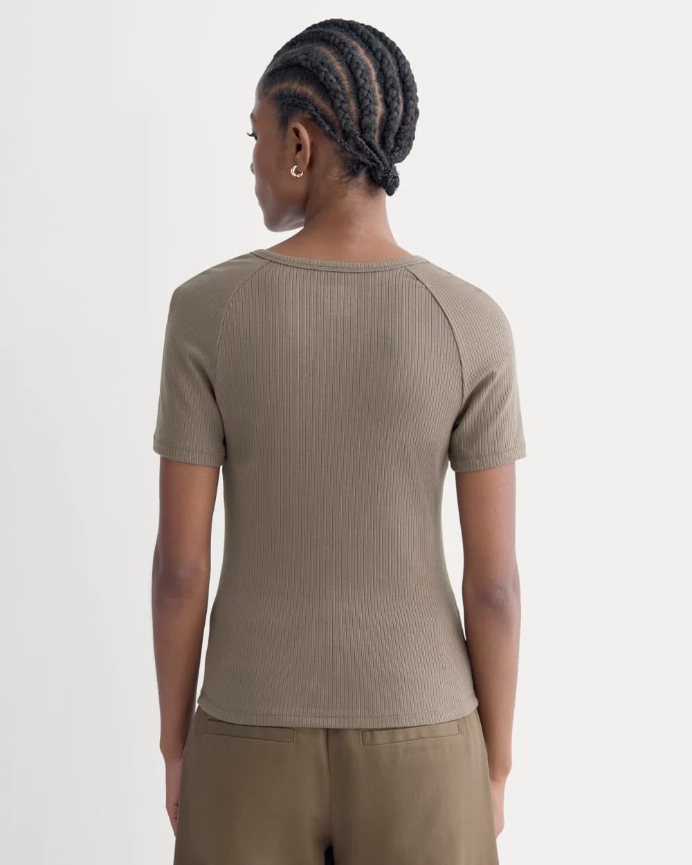 The Shimmy V-Neck Top | Taupe