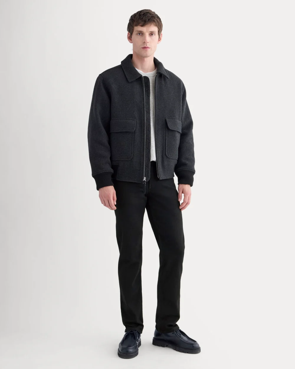 ReWool Flight Jacket | Heather Charcoal