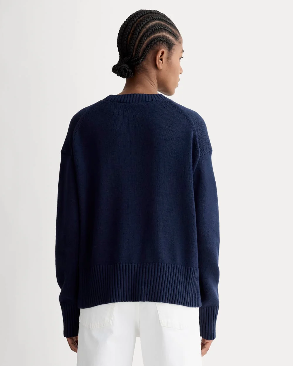The Boxy Sweater in Everyday Cotton | Navy